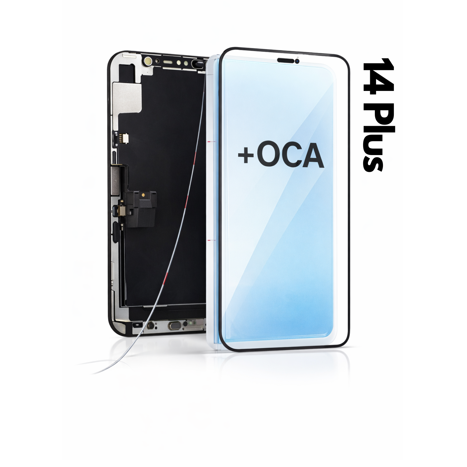 Sticla frontala ( pentru refurbished) + OCA Adeziv pentru iPhone 14 Plus