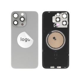 Capac spate Natural Titanium iPhone 15 Pro Max Original Pulled Grade C