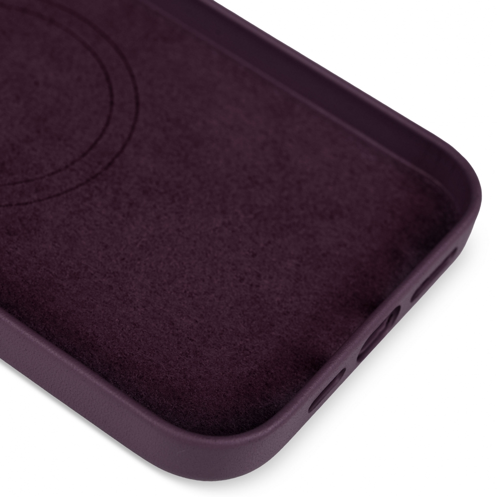 Husă de protecție MagSafe din piele iPhone 13 Pro - Dark Purple