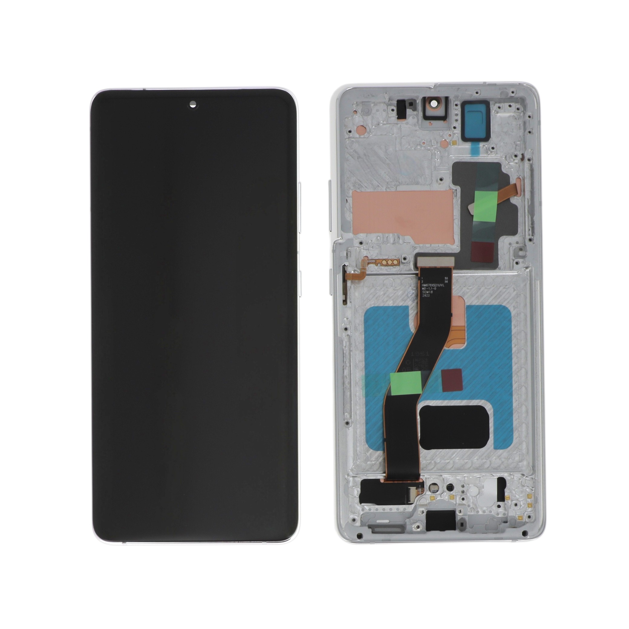 Display complet cu ramă Samsung Galaxy S21 Ultra 5G (G998B) Soft OLED Silver
