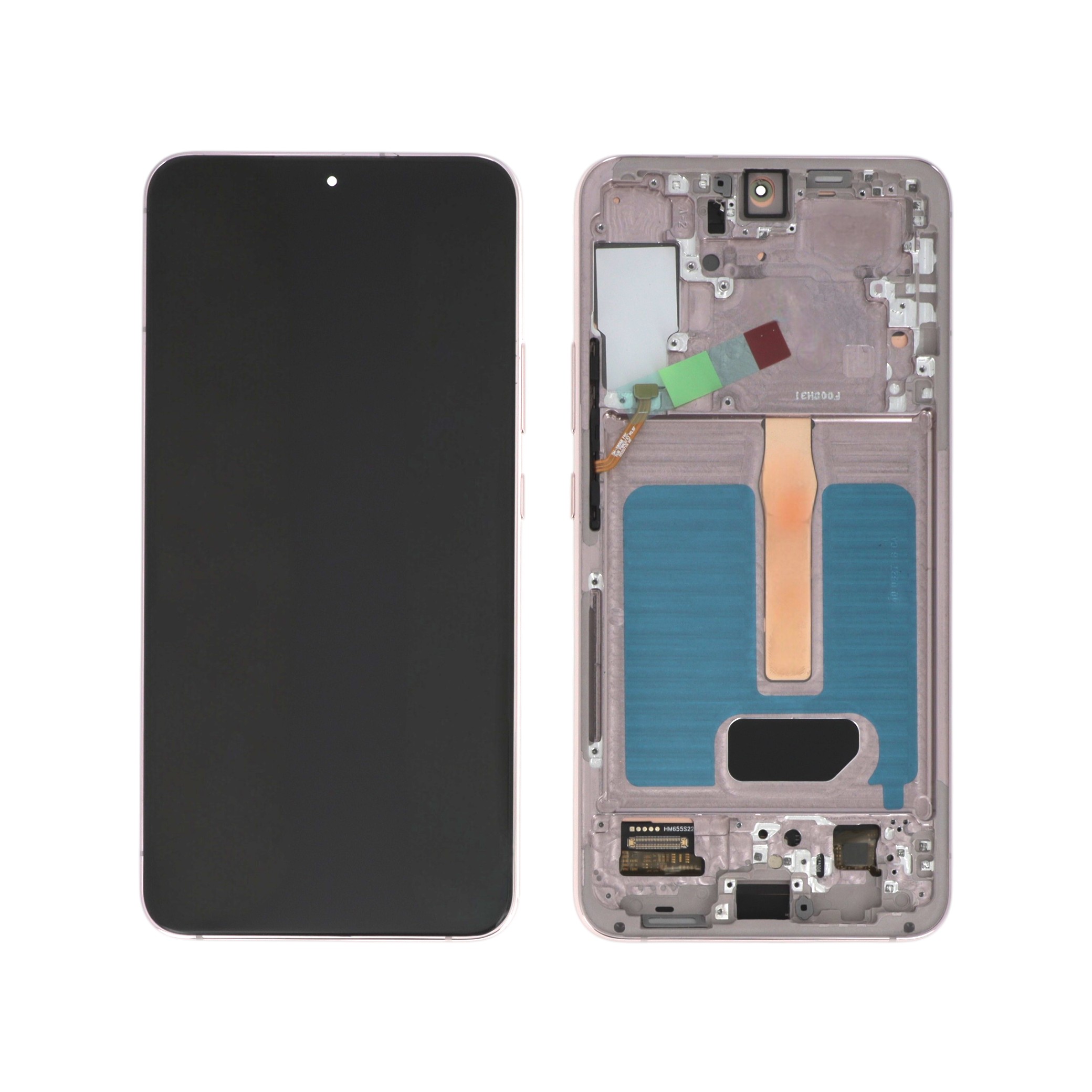 Display complet cu ramă Samsung Galaxy S22+ (S906B) Soft OLED Roz