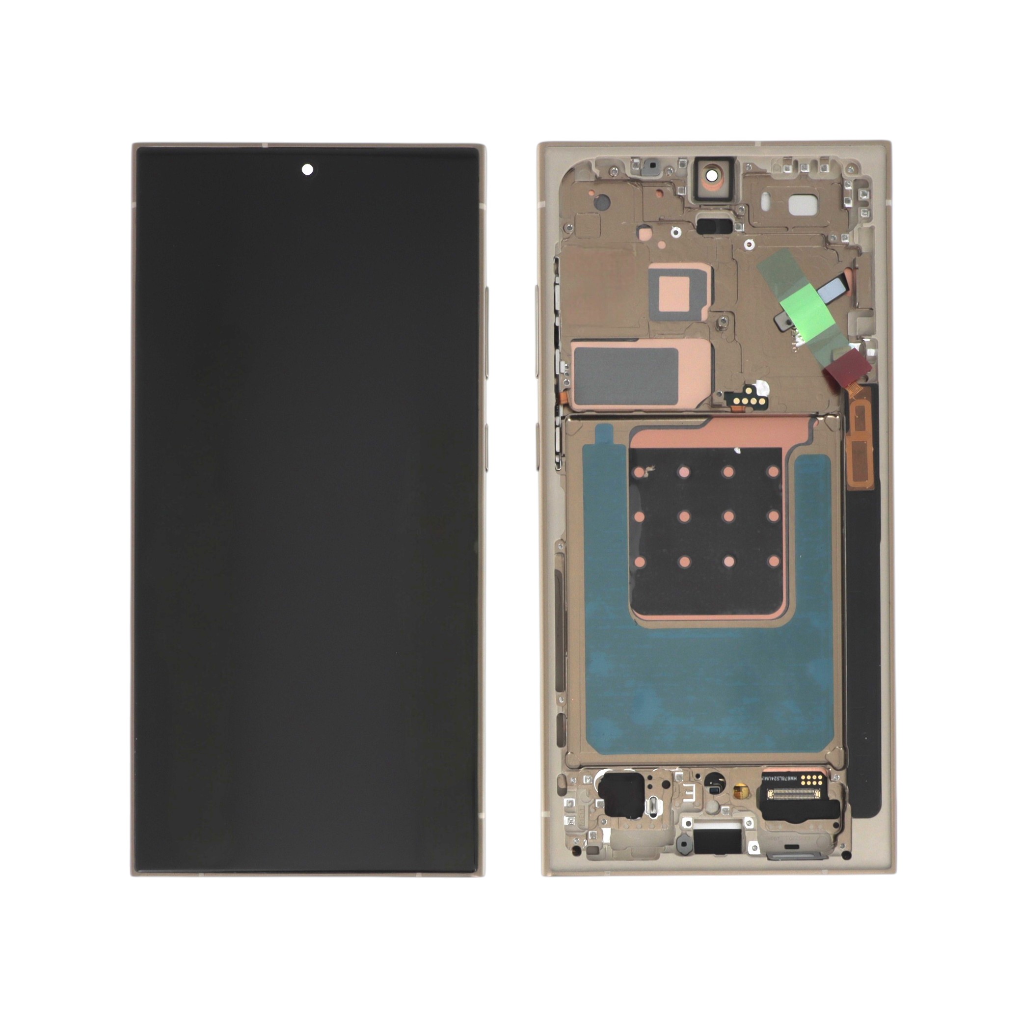 Display complet cu ramă Samsung Galaxy S24 Ultra (S928B) Soft OLED Titanium Yellow