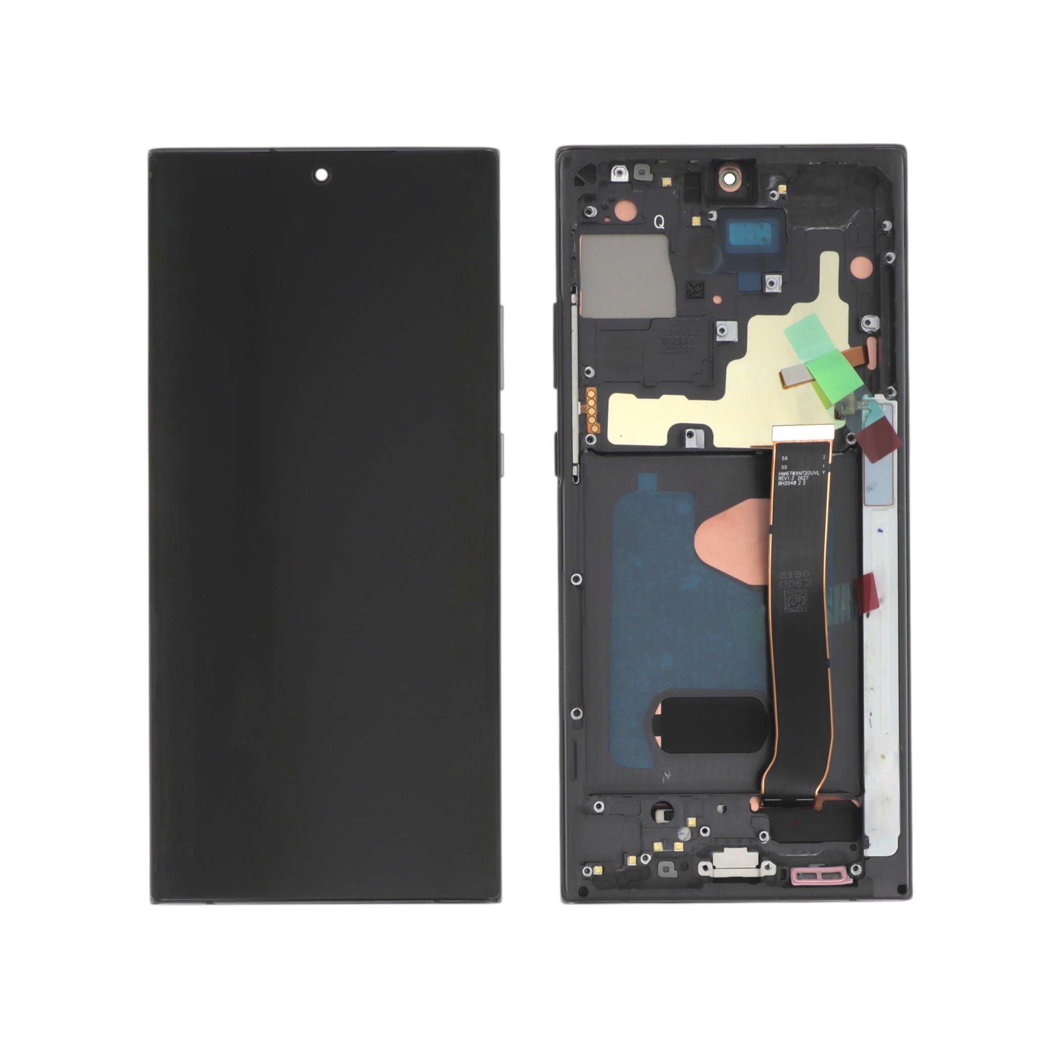 Display complet cu ramă Samsung Galaxy Note 20 Ultra (SM-N985F/SM-N986B) Soft OLED Negru