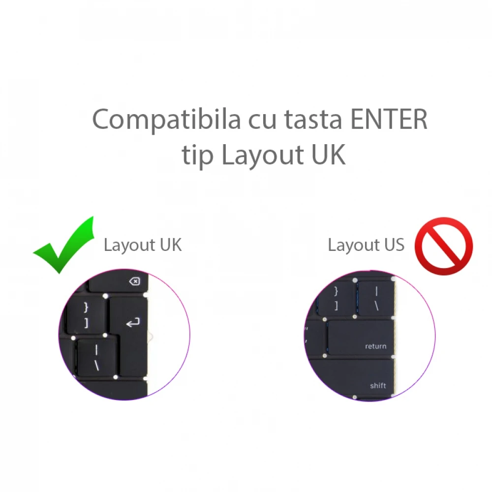 Tastatură MacBook Pro Retina 13-inch A2338 M1/M2 (2020-2023), UK
