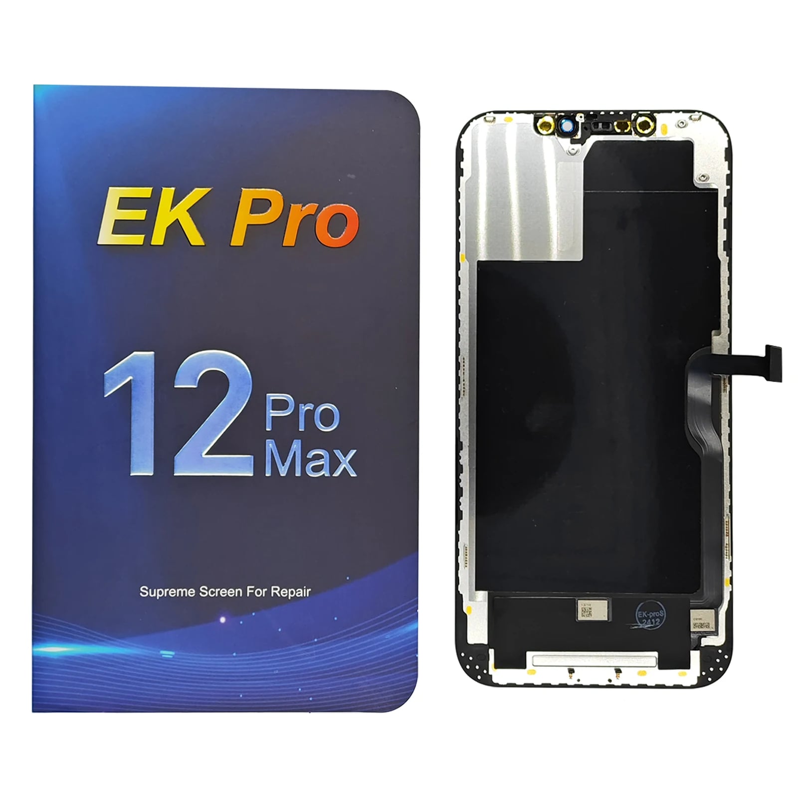 Display cu touchscreen In-Cell Prime cu rama iPhone 12 Pro Max, compatibil diagnostic, suport IC transplant, structura COF