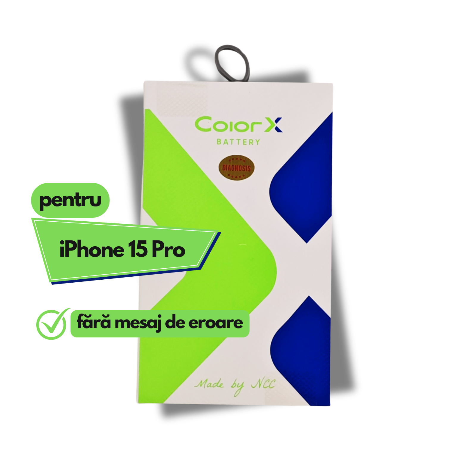 Baterie compatibilă iPhone 15 Pro, fără mesaj de eroare, OEM, neagră