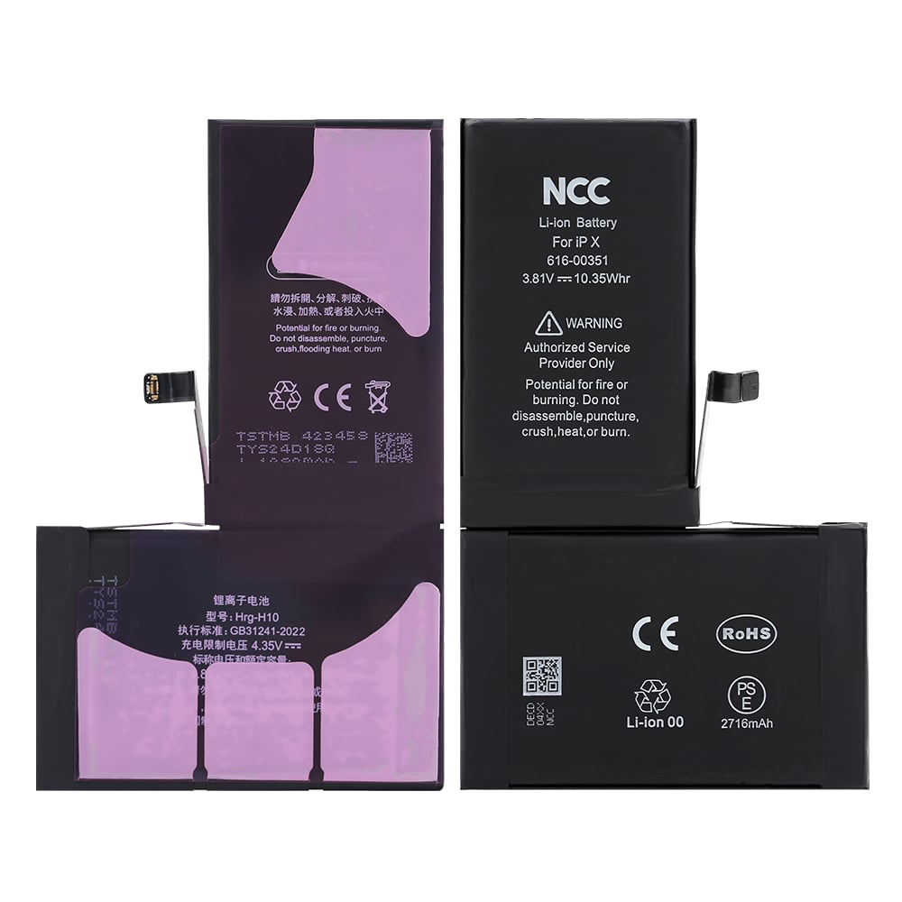 Baterie iPhone X 2716 mAh TI, adeziv inclus