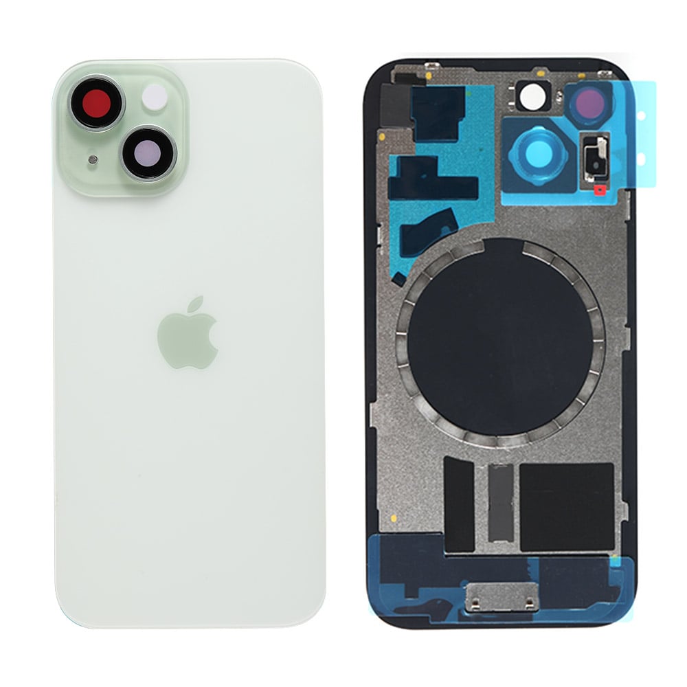 Capac spate sticla cu magnet fara NFC iPhone 15 Green