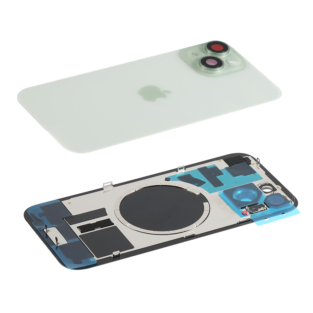 Capac spate sticla cu magnet fara NFC iPhone 15 Green
