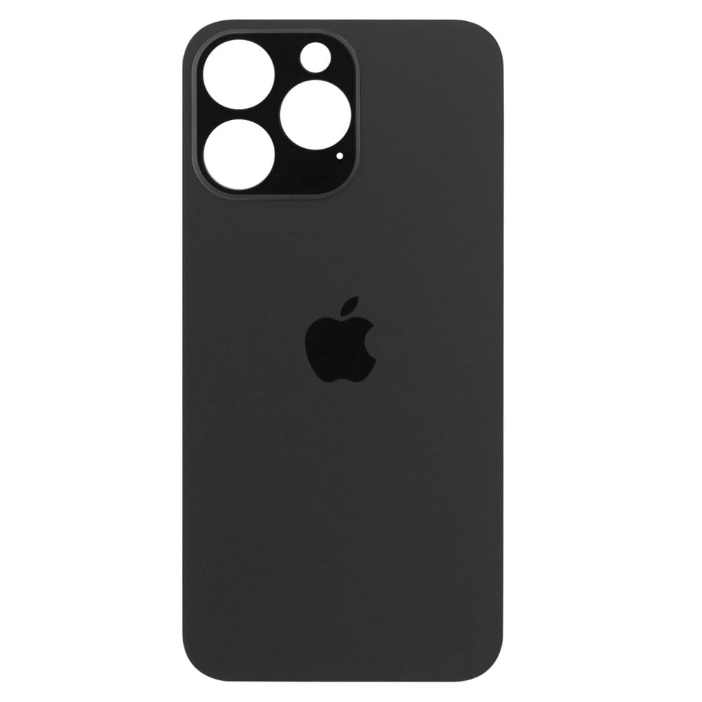 Sticla spate compatibila cu iPhone 14 Pro Max Big Hole Negru