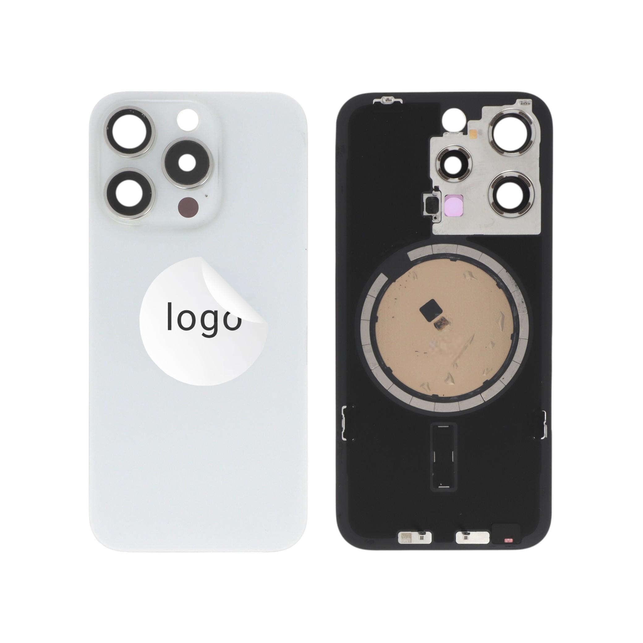 Capac spate White Titanium iPhone 15 Pro Pulled Grade C