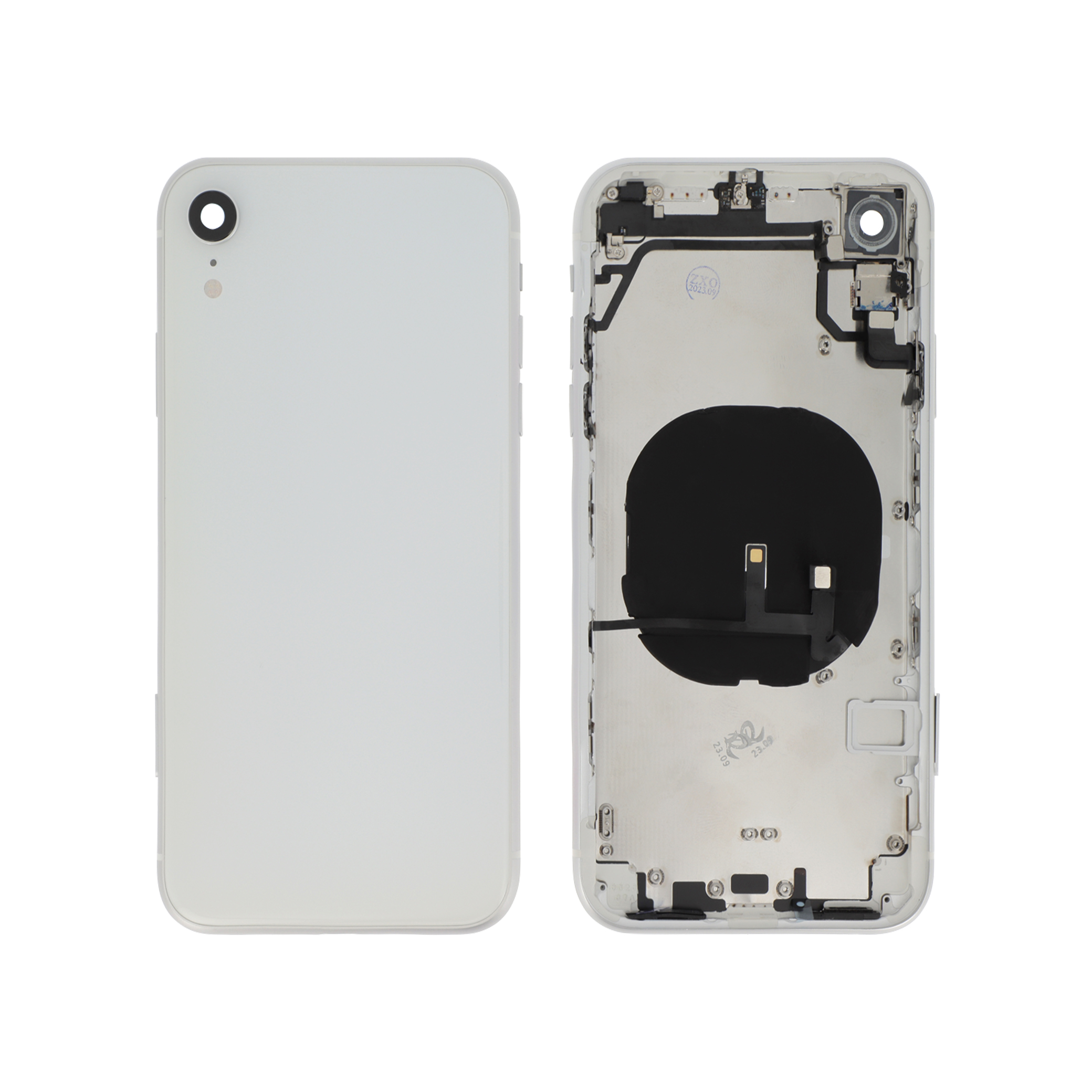 Carcasă completă alb iPhone XR, fara logo, compatibil