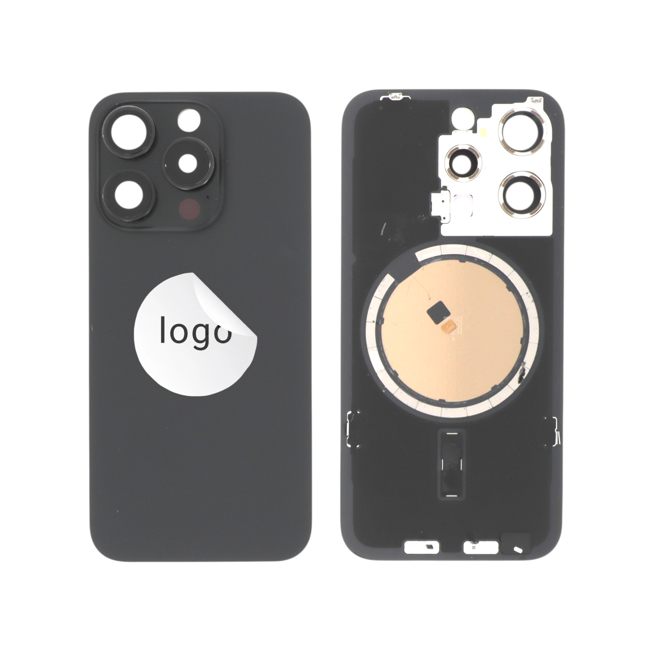 Sticlă capac spate Black iPhone 15 Pro Original Pulled Grade B