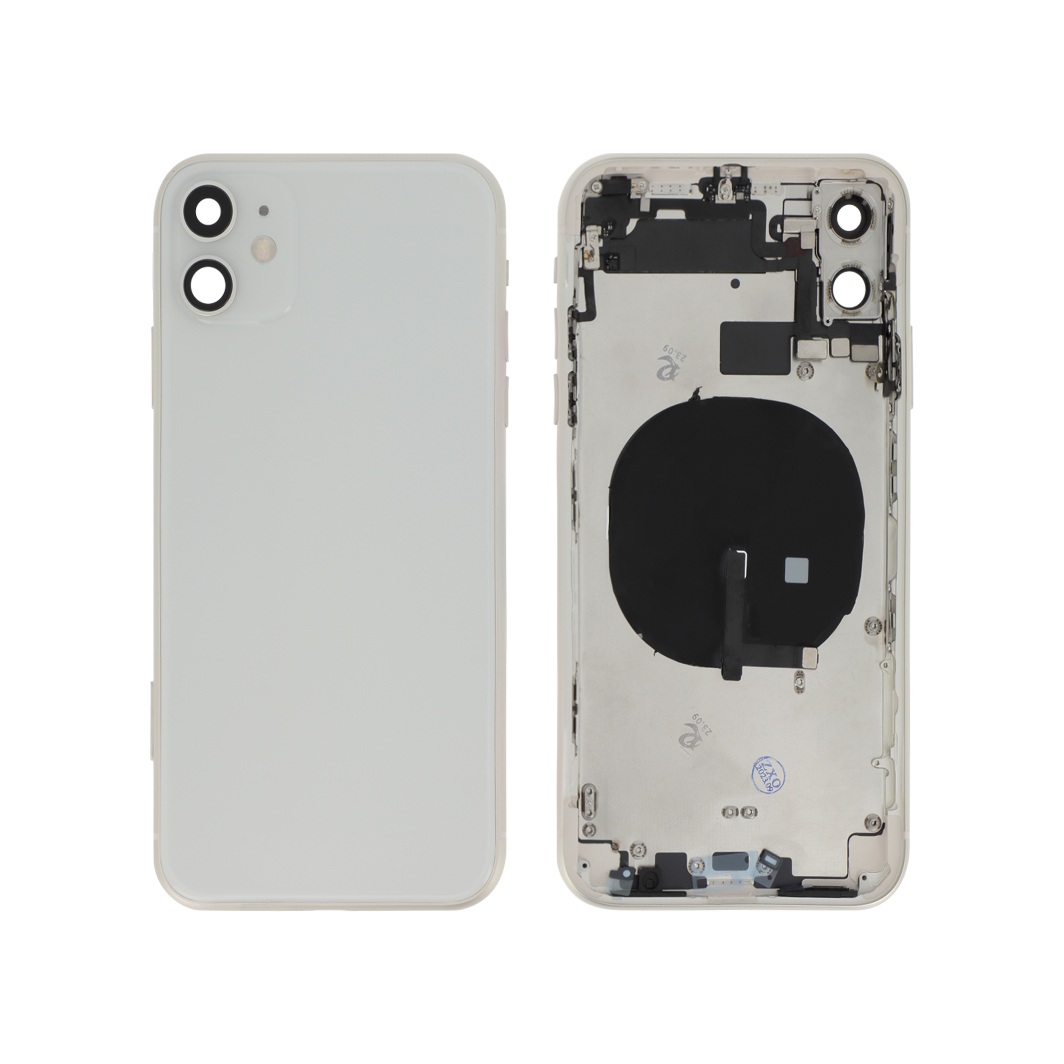 Carcasă completă complet alb iPhone 11, fara logo, compatibil