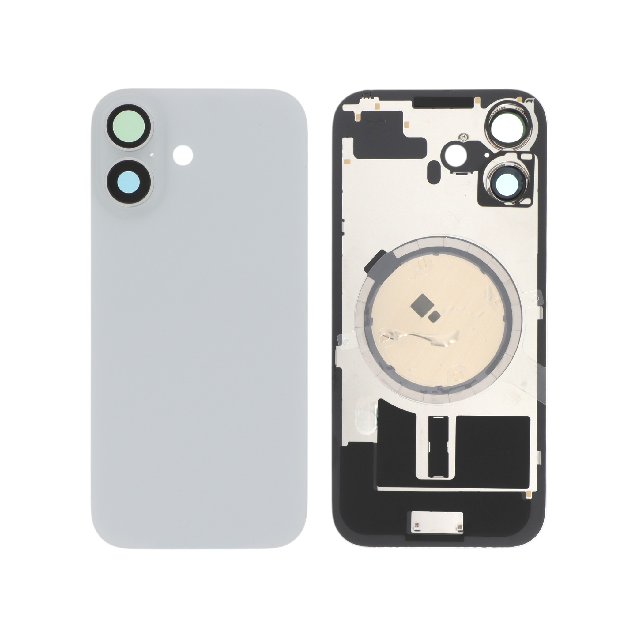 Capac spate White compatibil iPhone 17 fara logo