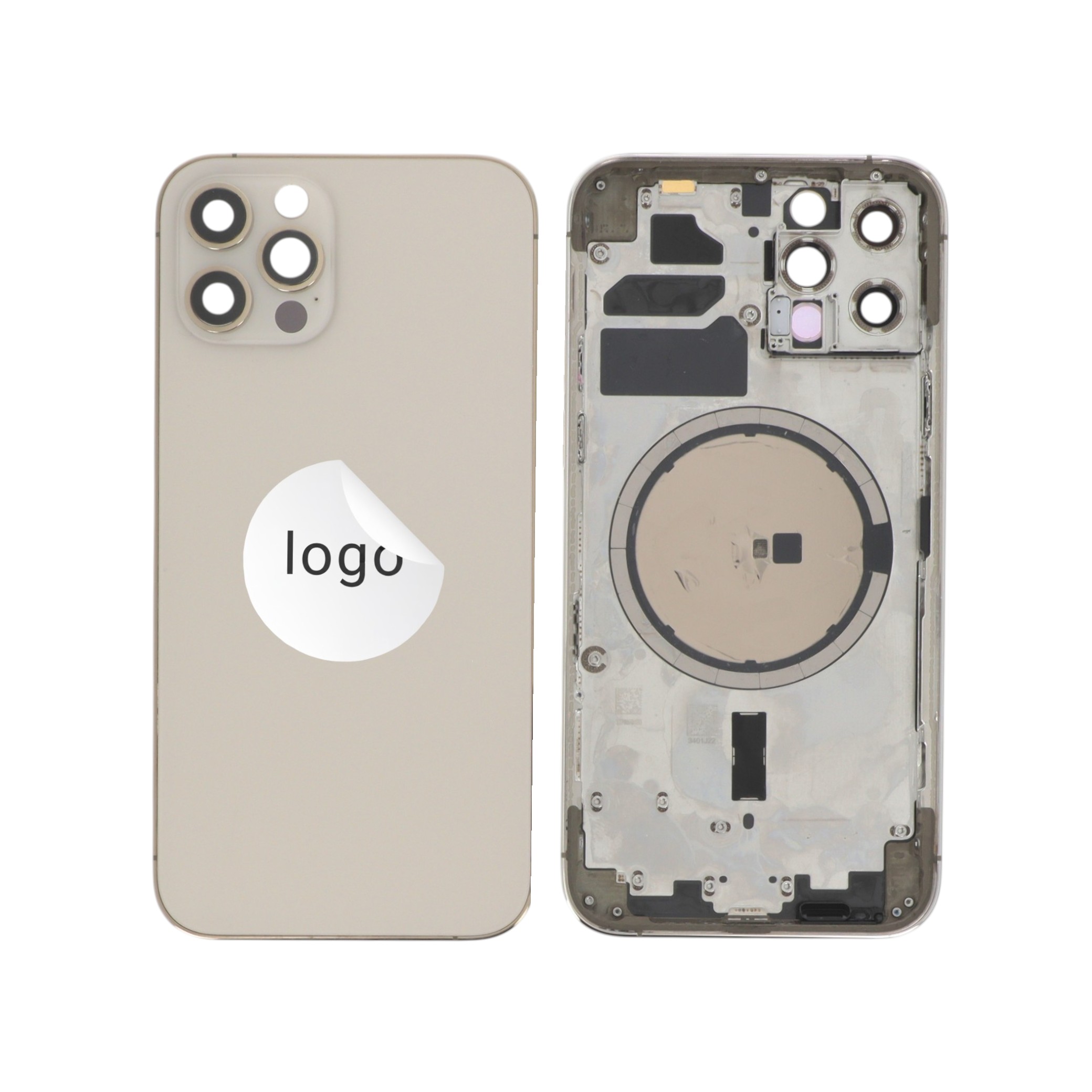 Sticlă capac spate Gold iPhone 12 Pro OEM Pulled Grade B