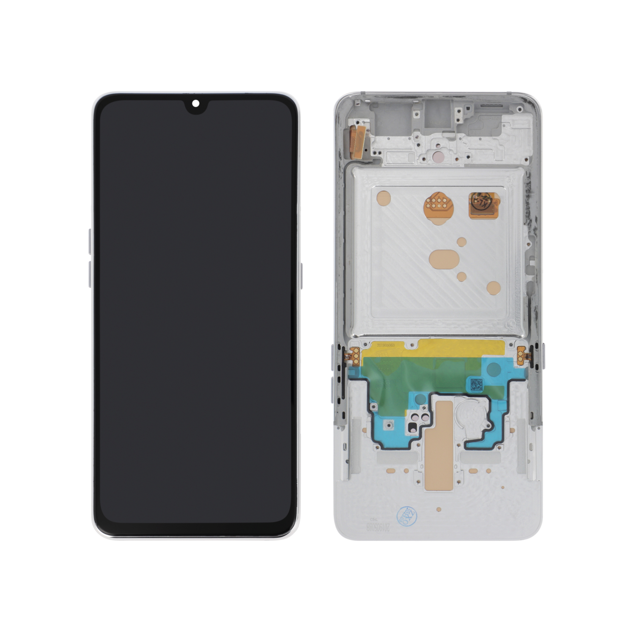 Display complet OLED cu ramă Silver Samsung Galaxy A80 (A805F) Compatibil