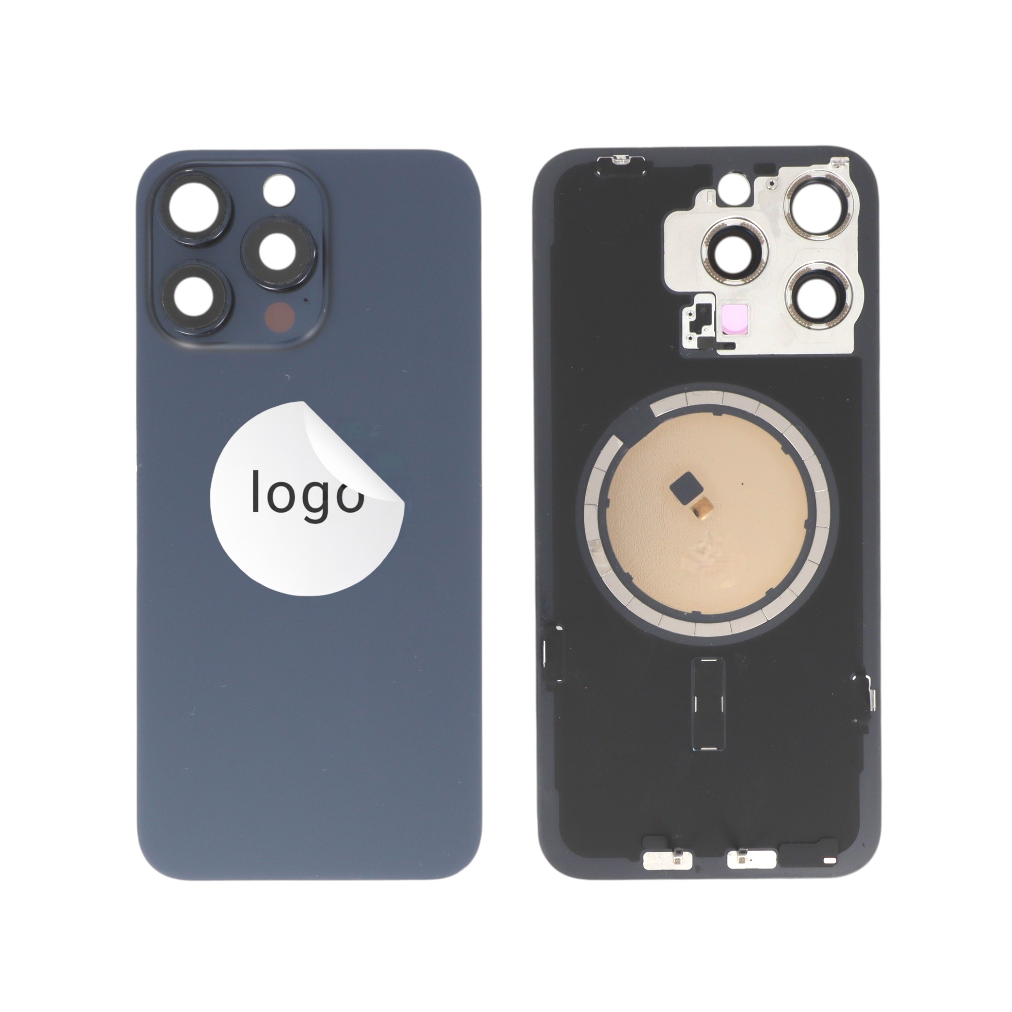 Capac spate iPhone 15 Pro Max Blue Titanium Pulled B