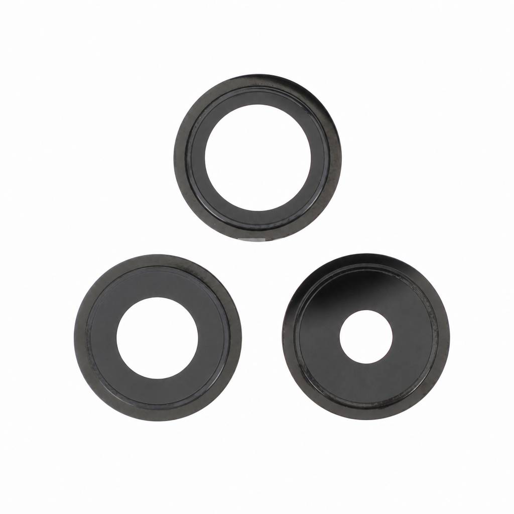 Geam Cameră Complet Negru iPhone 14 Pro / 14 Pro Max (set 3) Reconditionat