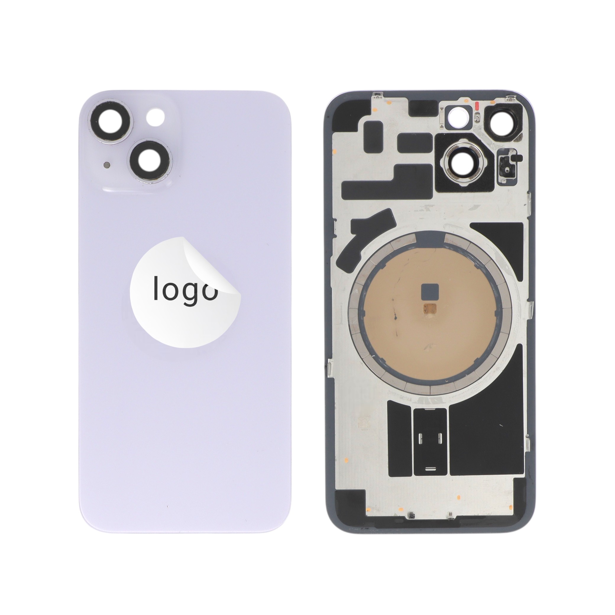 Sticlă capac spate Purple iPhone 14 Original Pulled Grade B