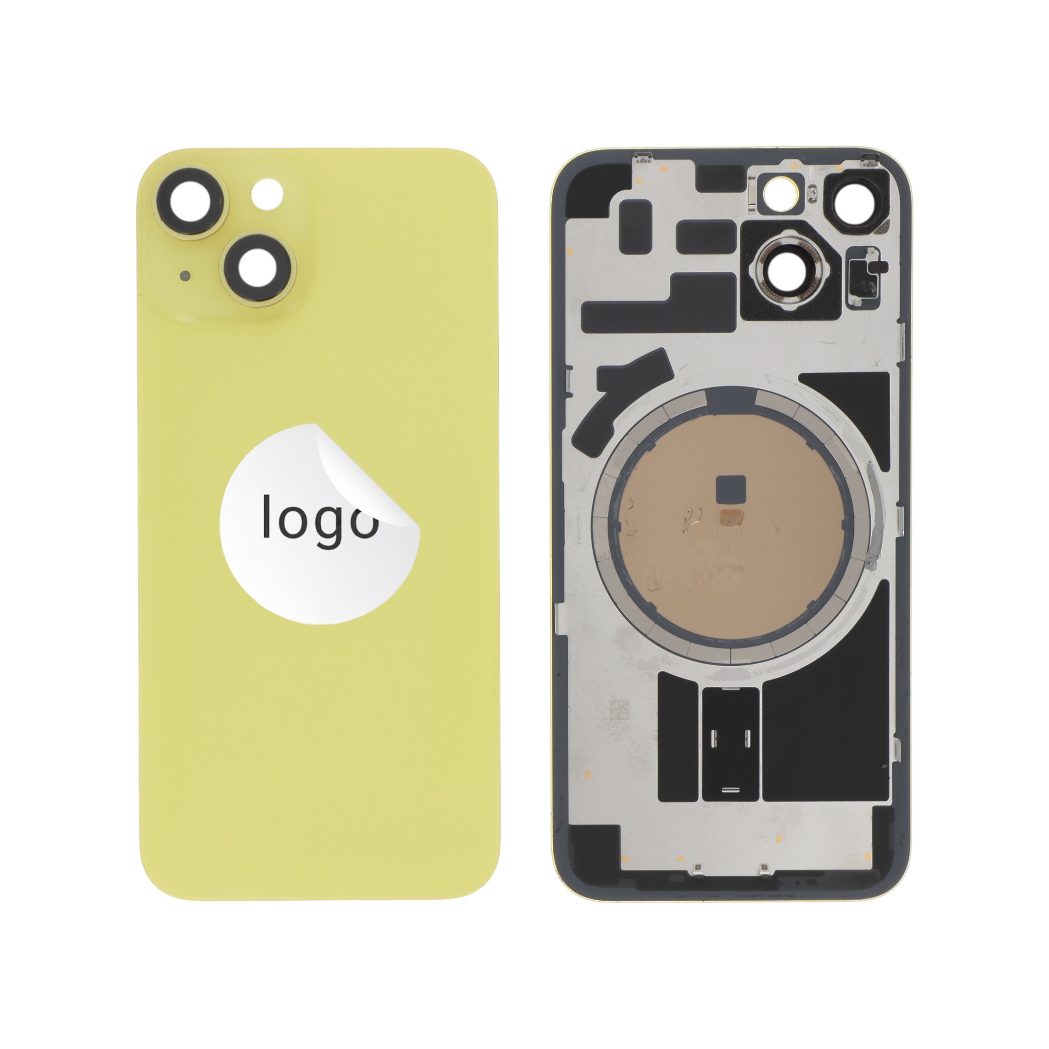 Sticlă capac spate Yellow iPhone 14 OEM Pulled Grade A