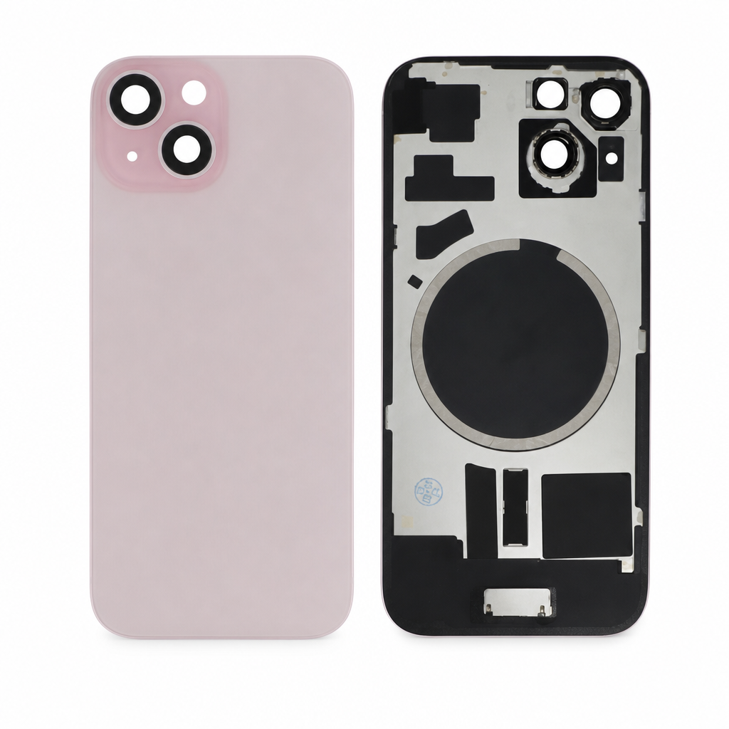 Capac spate iPhone 15 Roz cu MagSafe fara logo