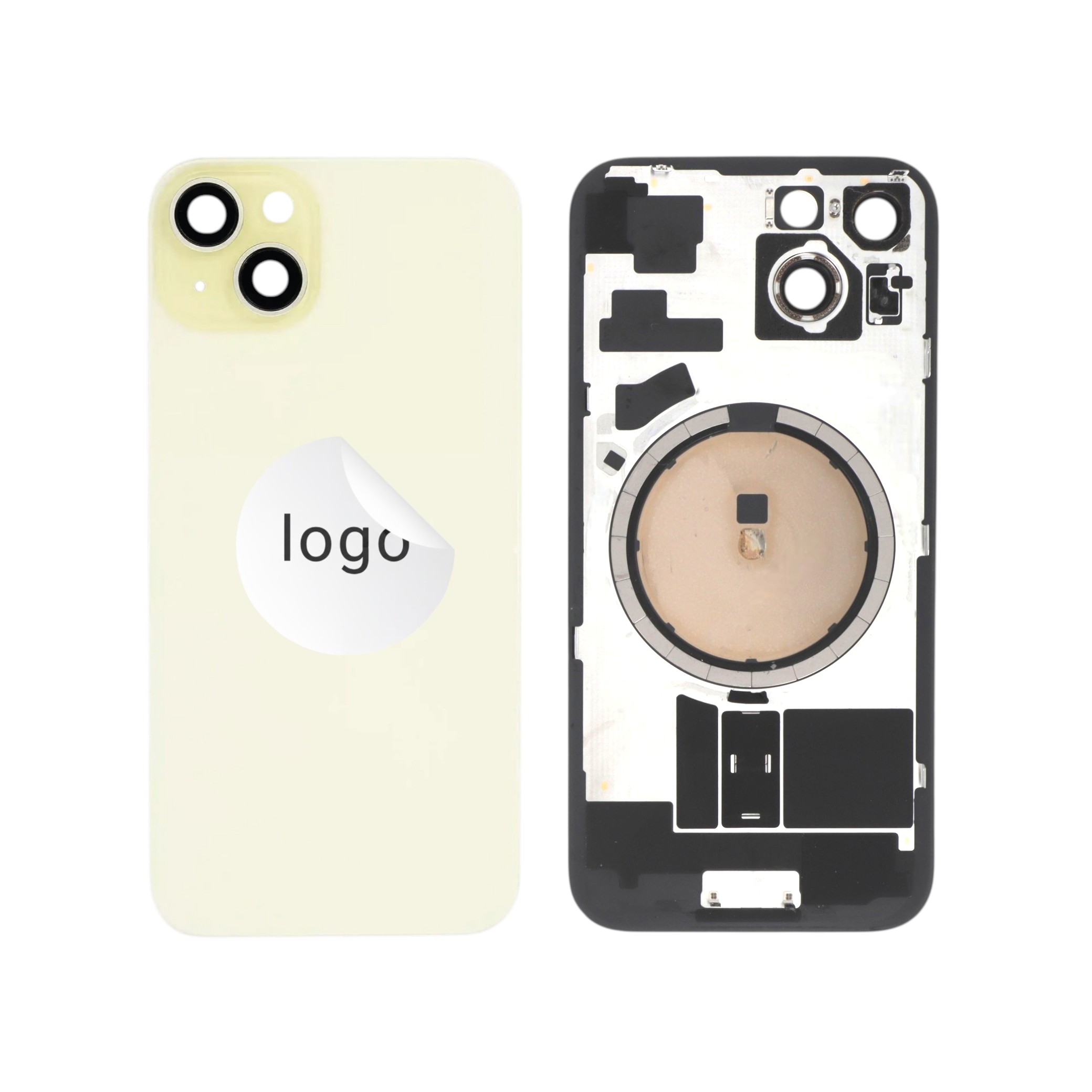 Sticlă capac spate Yellow iPhone 15 OEM Pulled Grade B