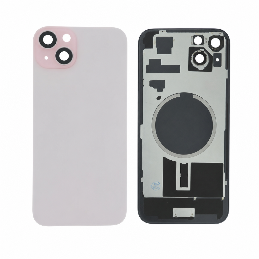 Capac spate Pink iPhone 15 Plus cu MagSafe fara logo