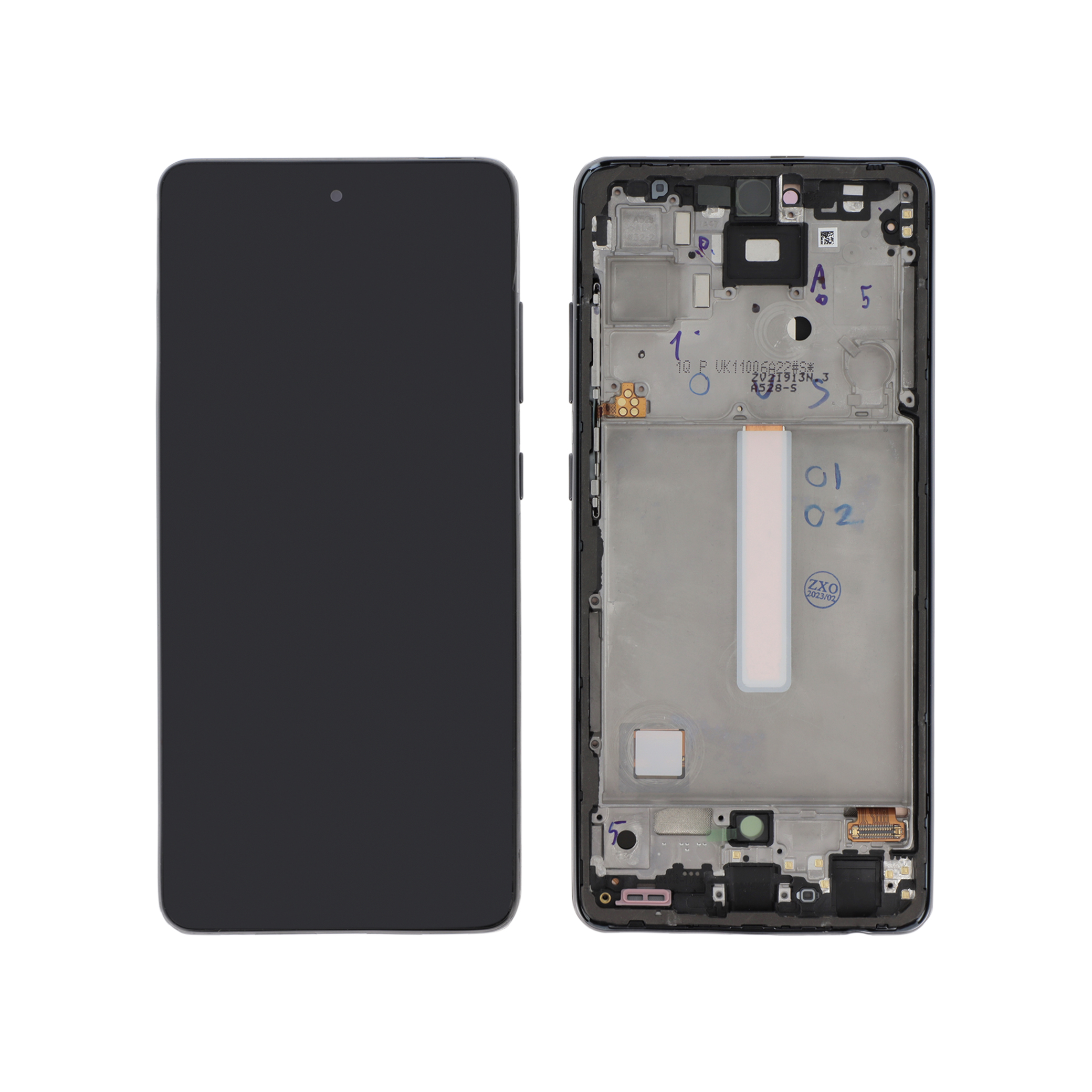 Display OLED cu ramă Samsung Galaxy A52s 5G A528B Negru Compatibil