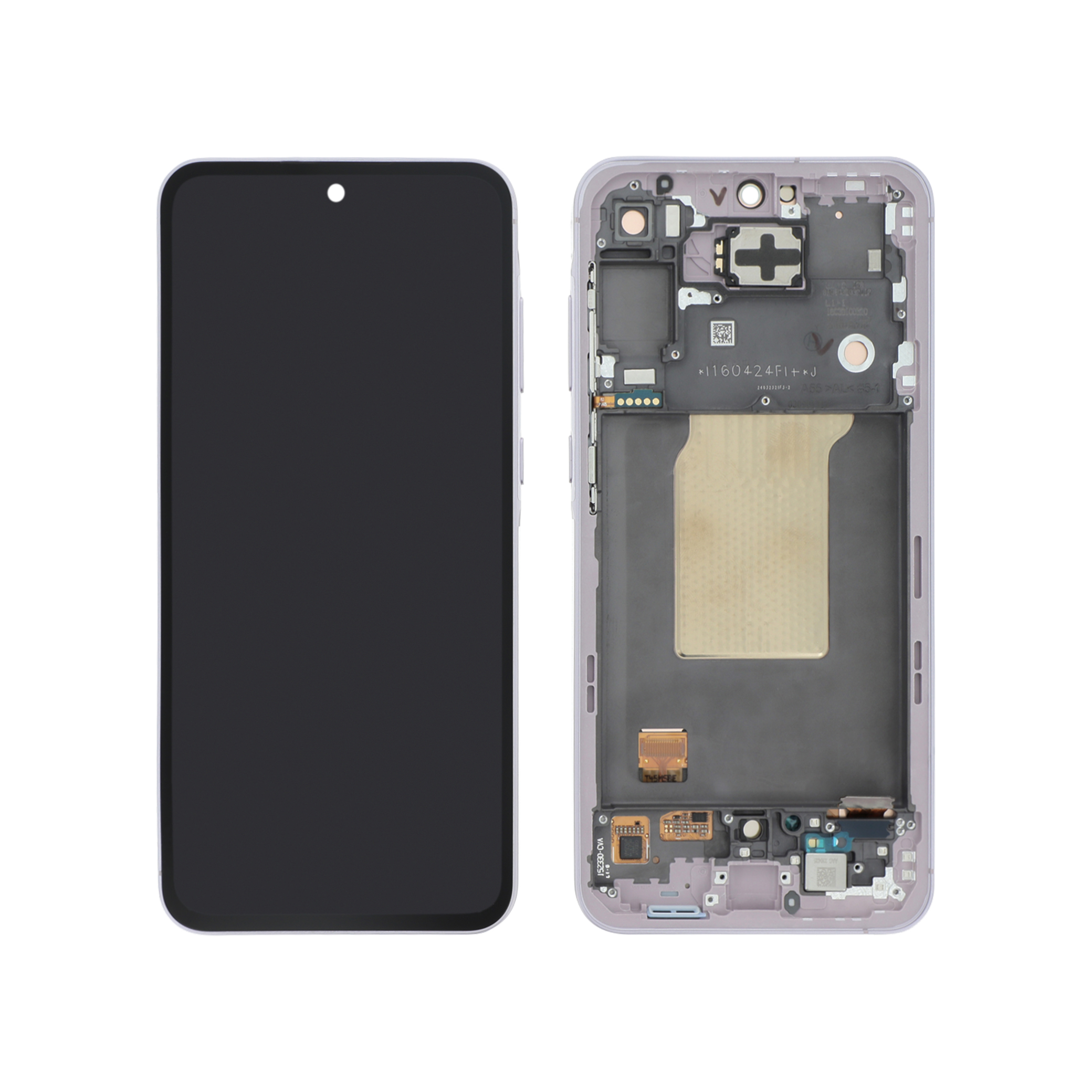 Display complet cu ramă Samsung Galaxy A55 5G A556B Lilac Service Pack PA