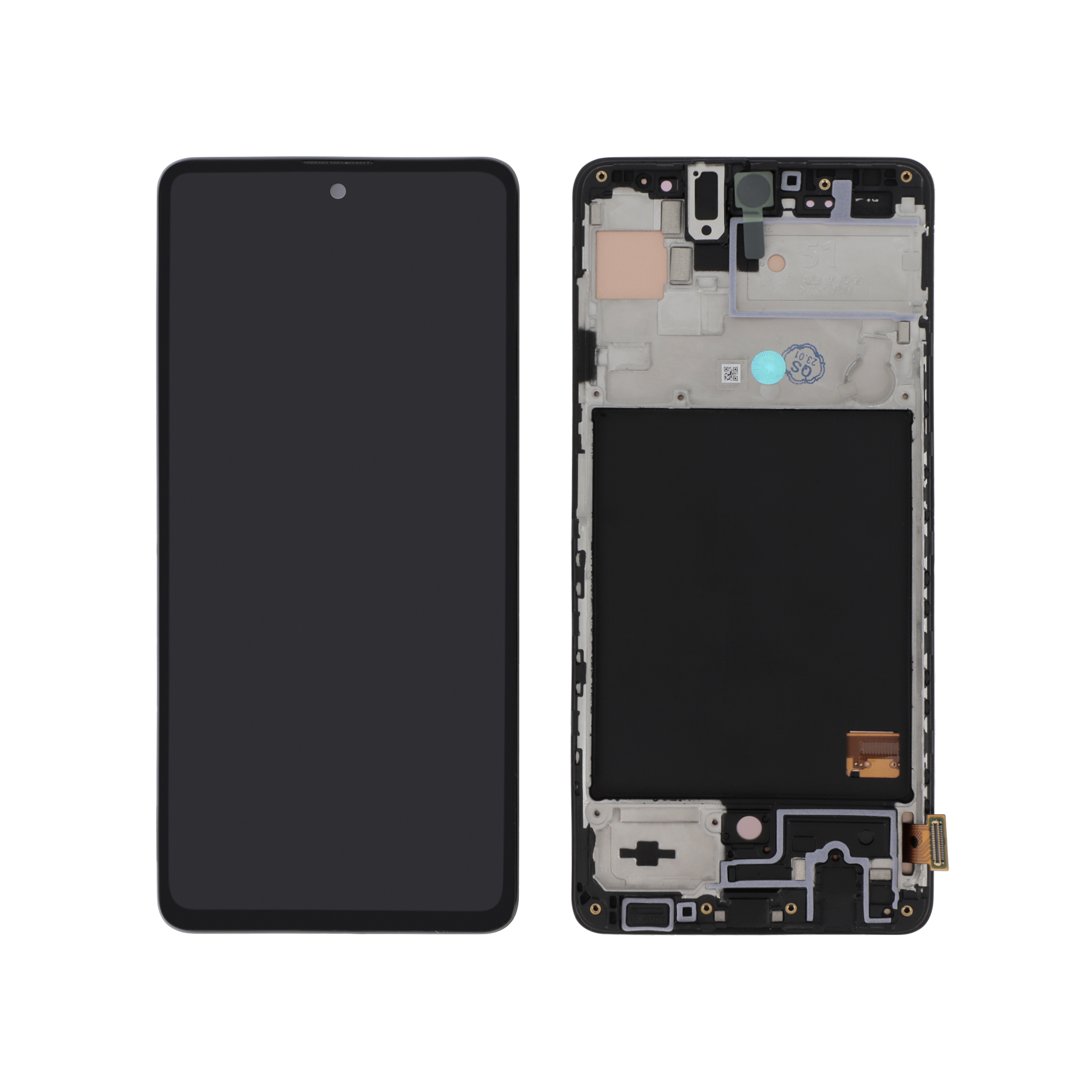Display OLED complet cu ramă Samsung Galaxy A51 (A515F) Compatibil