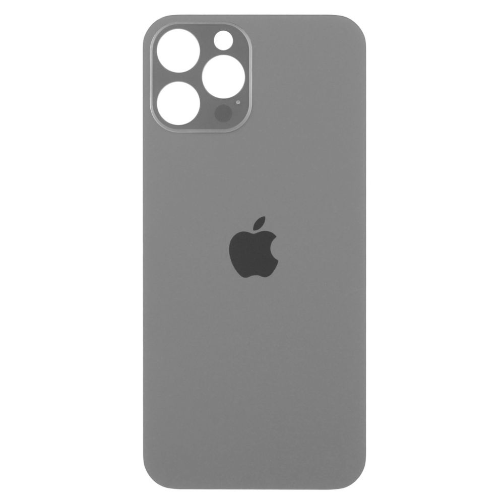 Sticla spate compatibil cu iPhone 12 Pro, Graphite, Big Hole