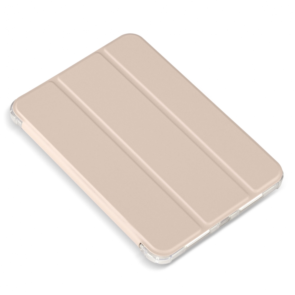 Husă magnetică cu spate transparent și colțuri întărite iPad mini 6, Auriu