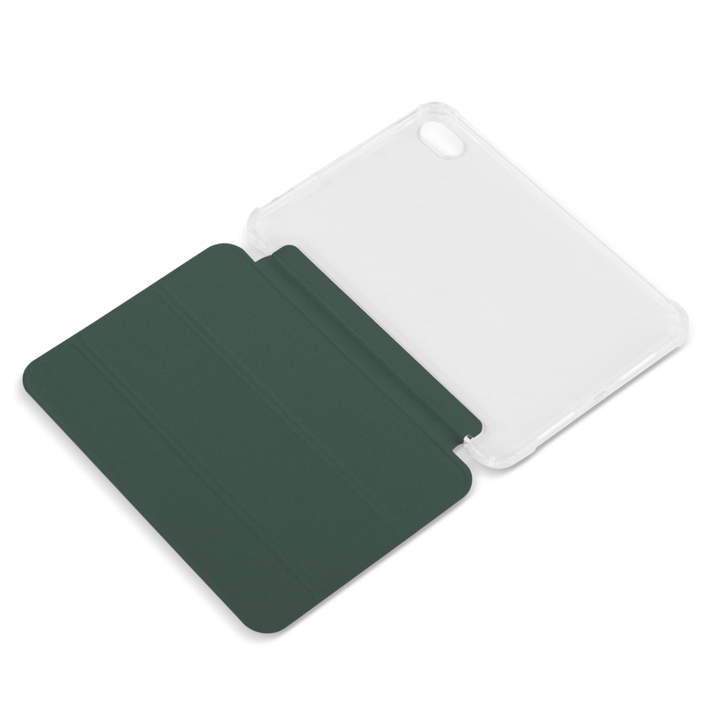 Husă magnetică cu spate transparent și colțuri întărite iPad mini 6, Dark Green