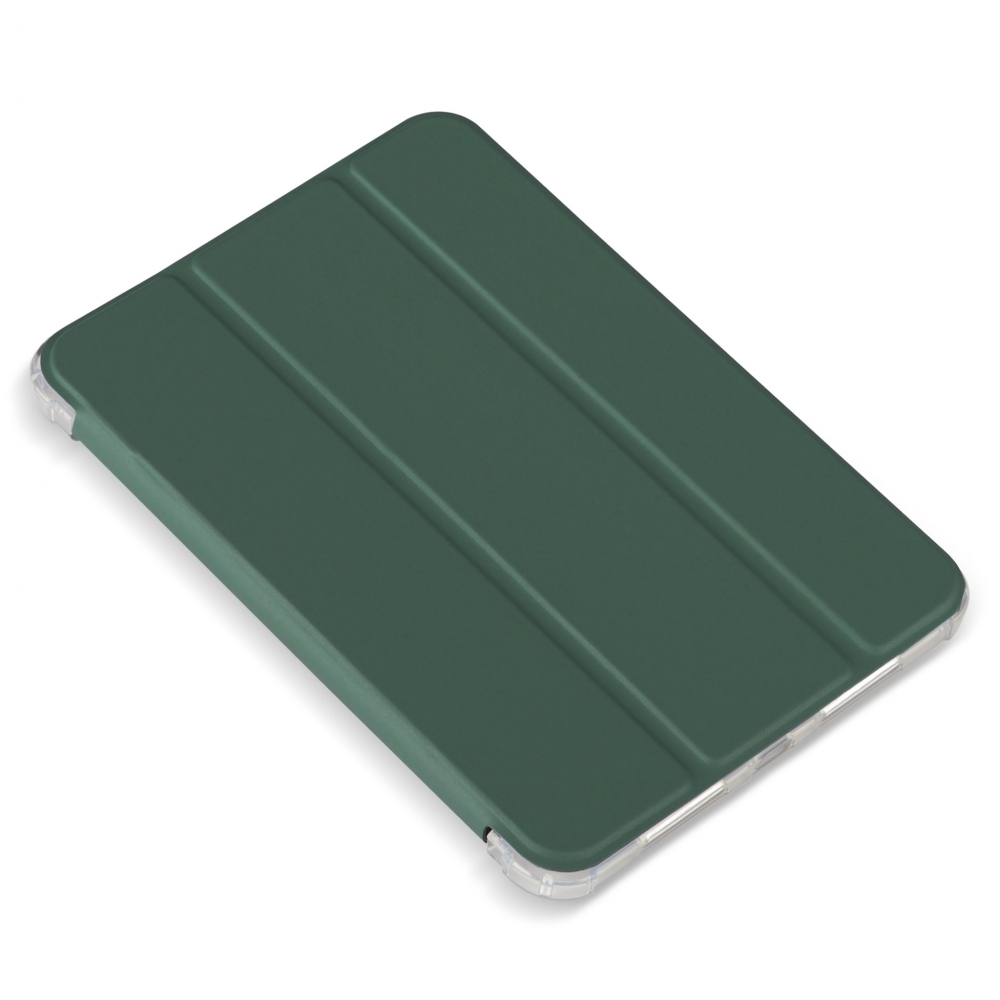 Husă magnetică cu spate transparent și colțuri întărite iPad mini 6, Dark Green