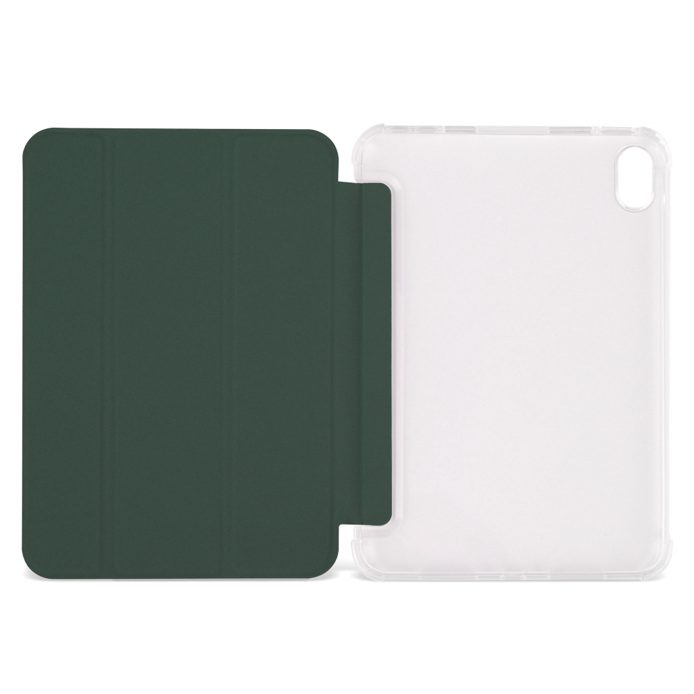 Husă magnetică cu spate transparent și colțuri întărite iPad mini 6, Dark Green