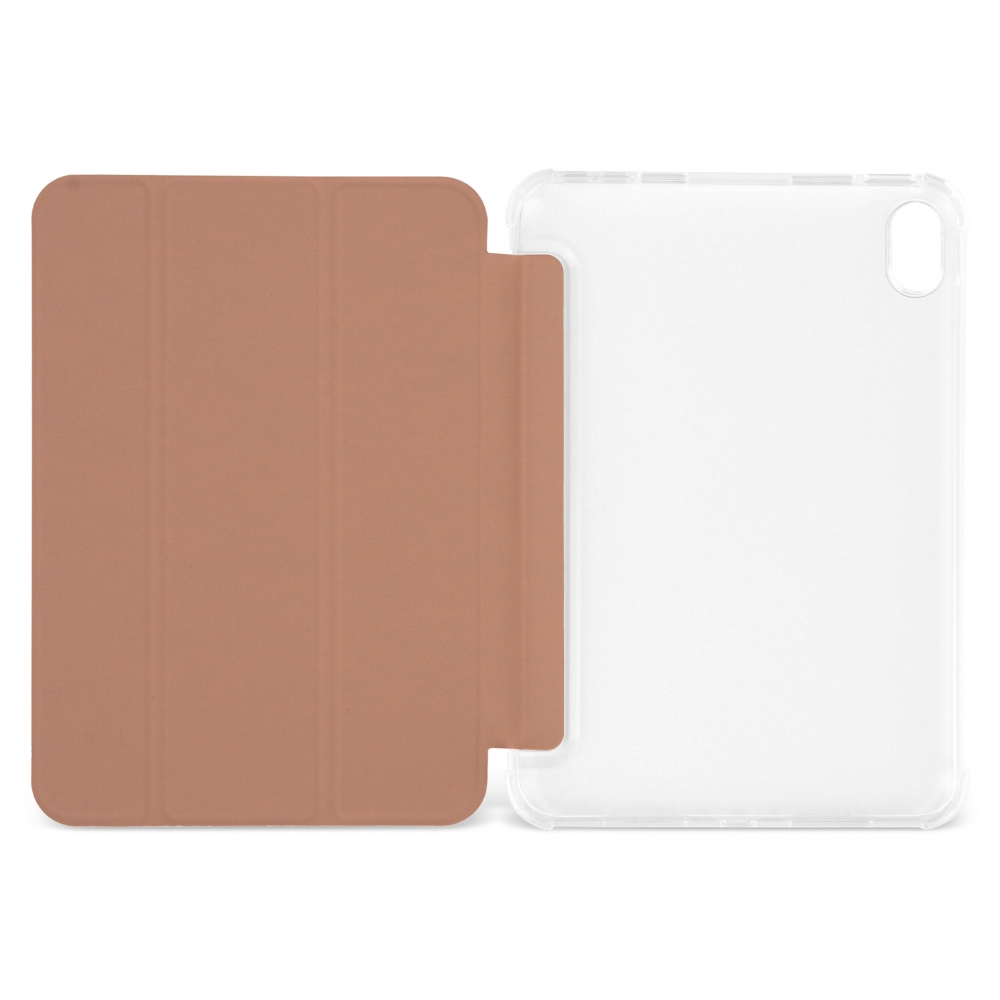 Husă magnetică cu spate transparent și colțuri întărite iPad Mini 6, Rose Gold
