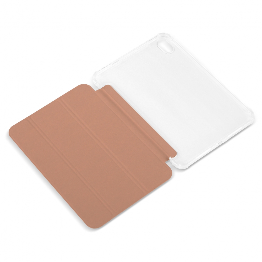 Husă magnetică cu spate transparent și colțuri întărite iPad Mini 6, Rose Gold
