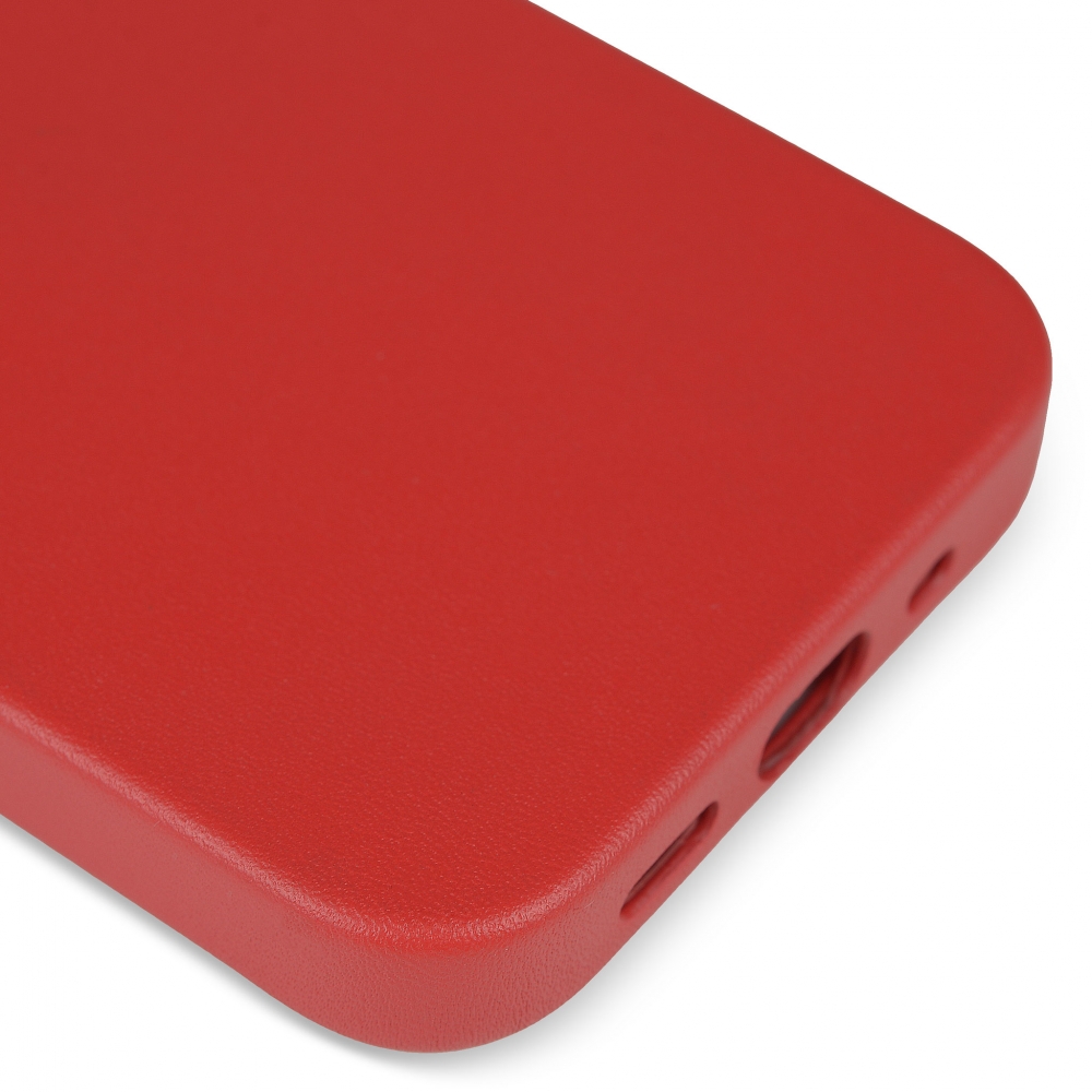 Husă protecție MagSafe din piele iPhone 12 Pro Max - Roșu