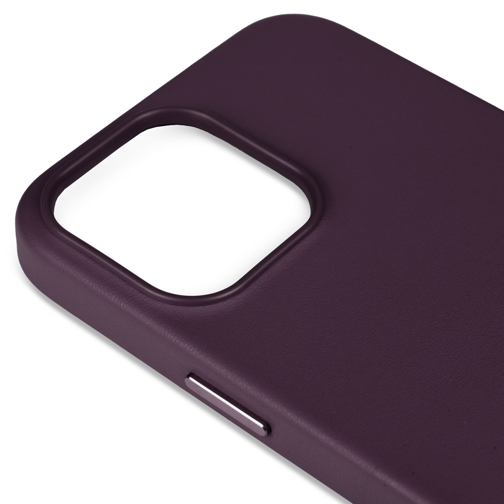 Husă protecție MagSafe piele iPhone 13 Pro Max - Dark Purple