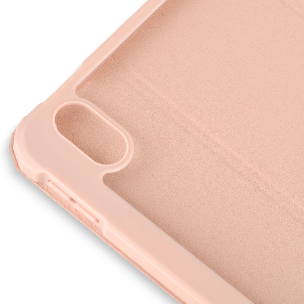 Husa magnetica cu spate acrilic, colturi intarite si suport Stylus iPad Air 4 10.9 Roz