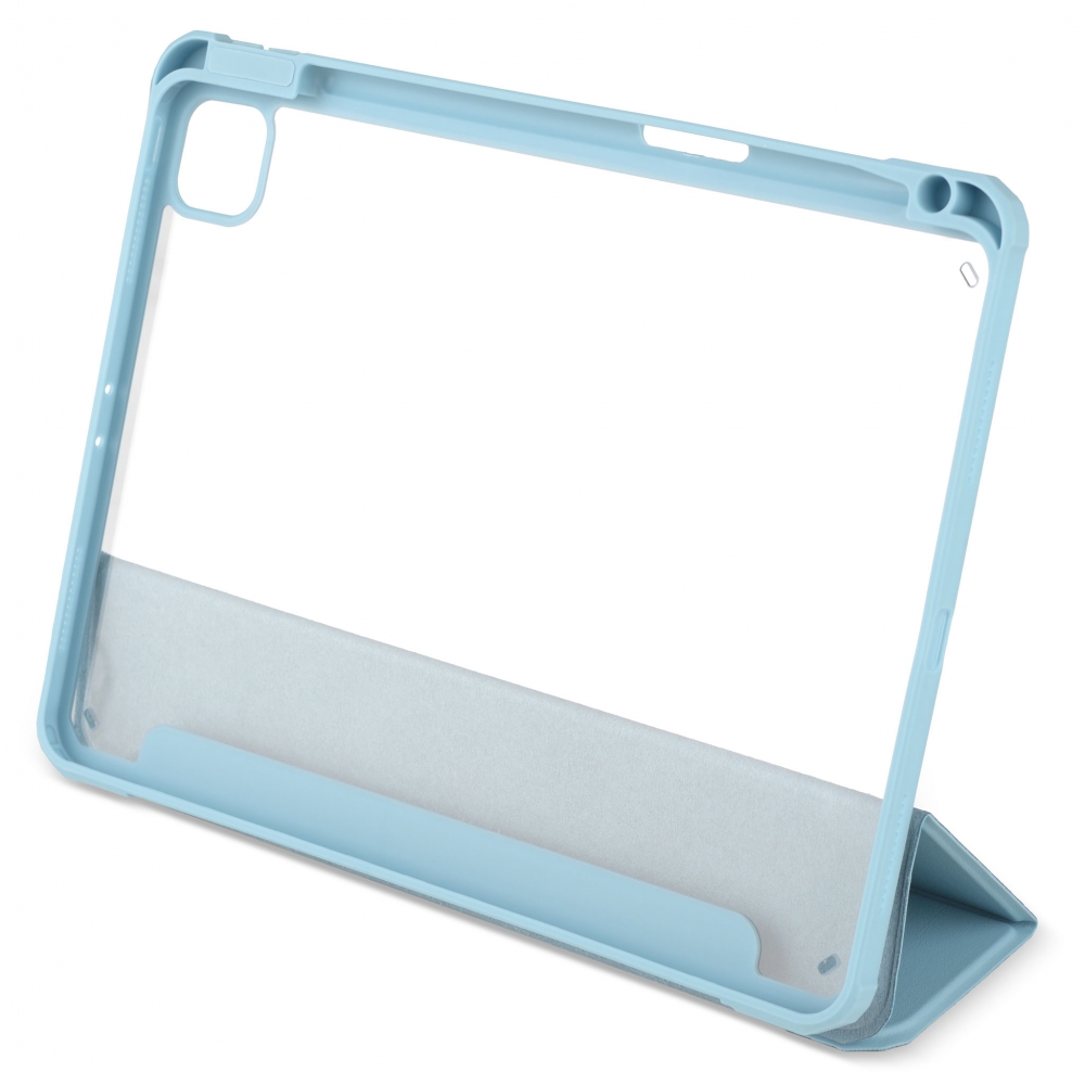 Husă magnetică cu spate acrilic, colțuri întărite și suport Stylus iPad Pro 11 (2020) Haze Blue