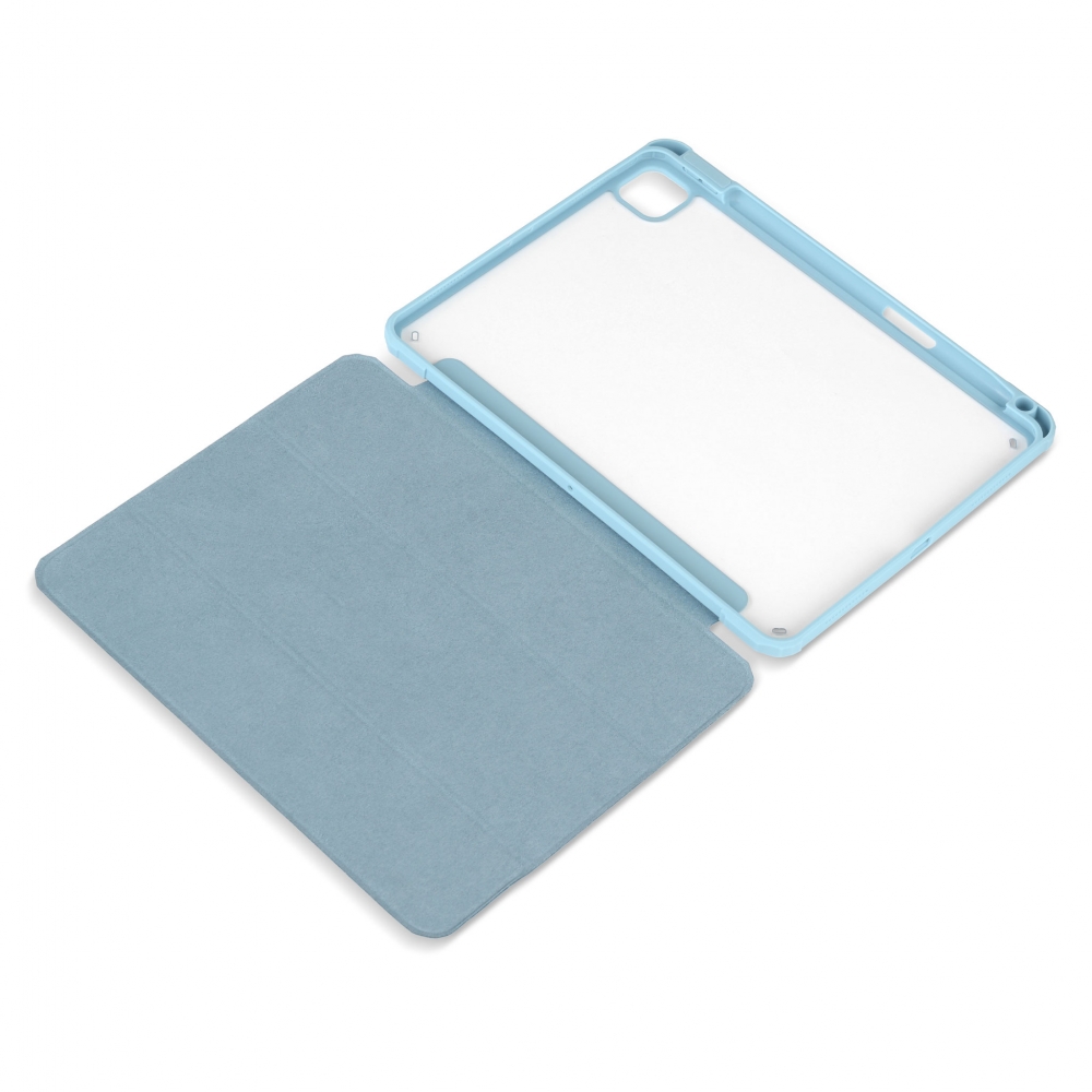 Husă magnetică cu spate acrilic, colțuri întărite și suport Stylus iPad Pro 11 (2020) Haze Blue