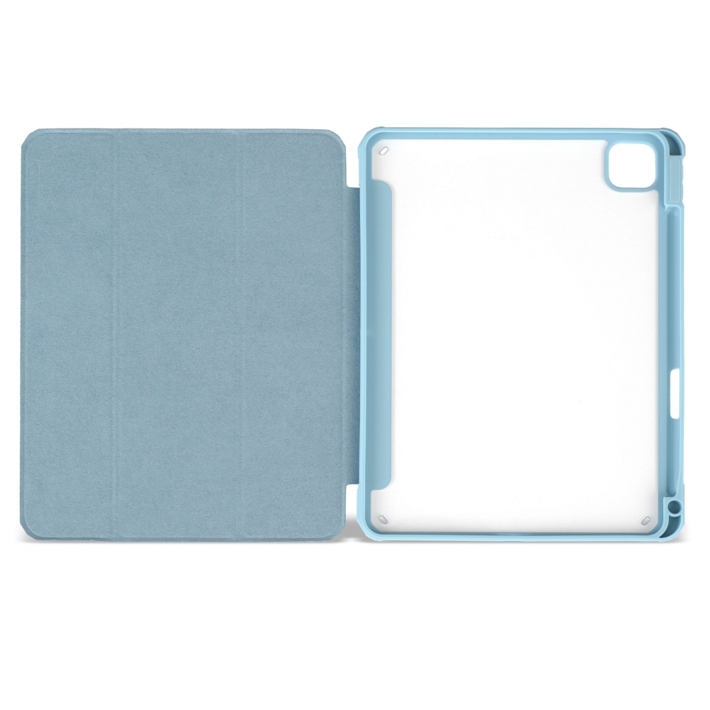 Husă magnetică cu spate acrilic, colțuri întărite și suport Stylus iPad Pro 11 (2020) Haze Blue