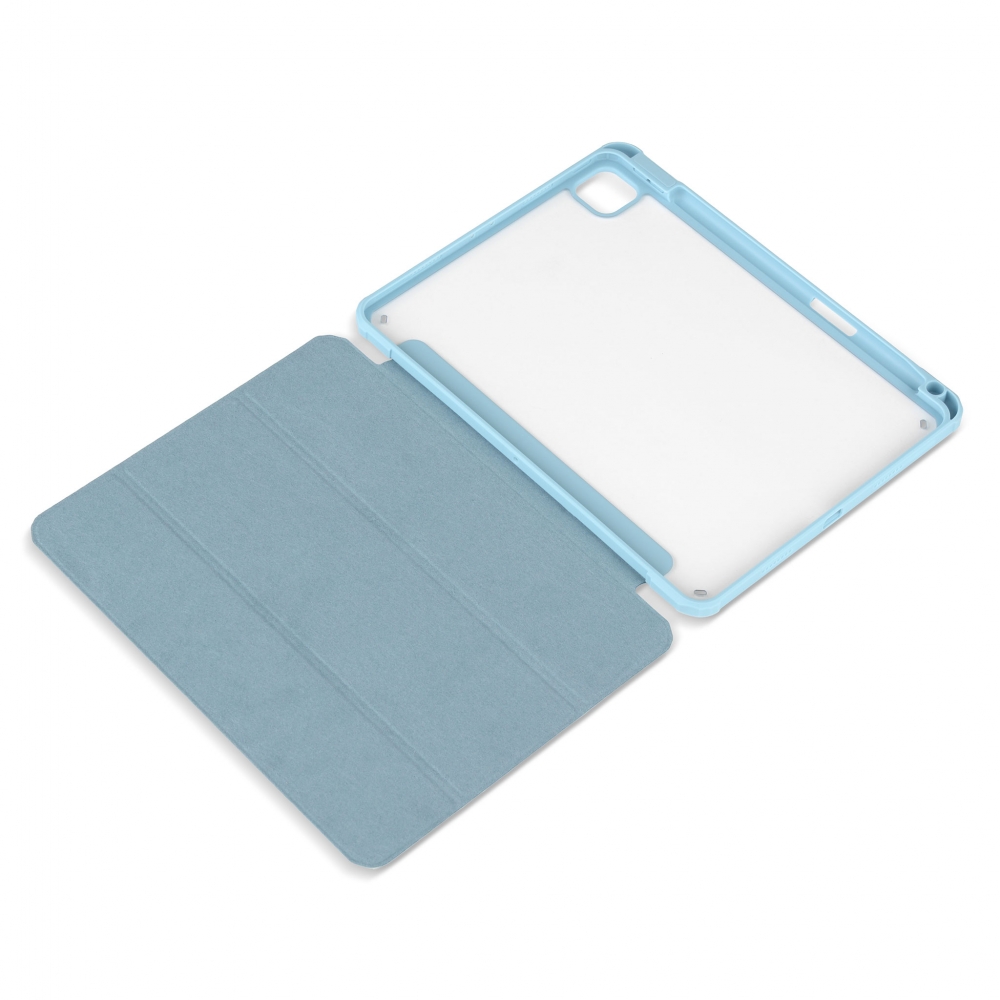 Husă magnetică cu spate acrilic, colțuri întărite și suport Stylus iPad Pro 11 (2021) - Haze Blue