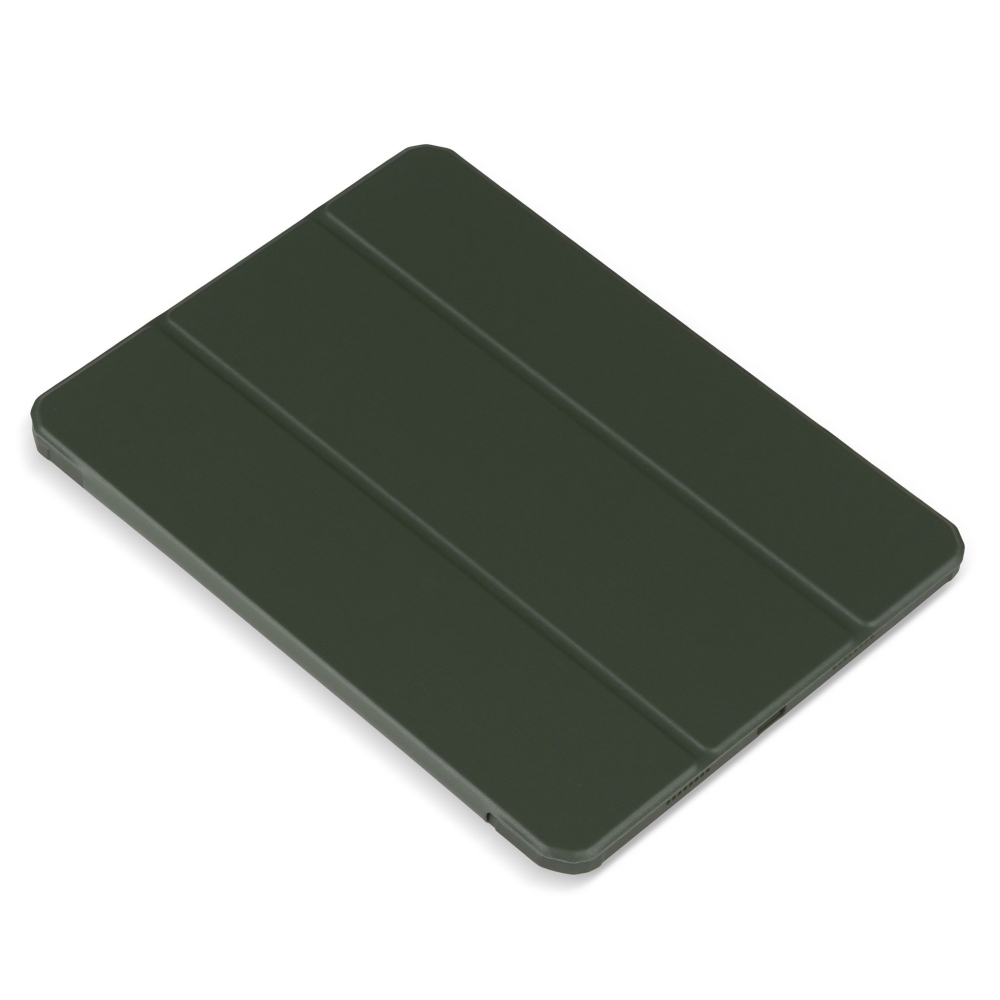 Husă magnetică cu spate acrilic, colțuri întărite și suport Stylus iPad Pro 11 (2021) Army Green