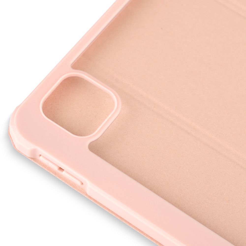 Husă magnetică cu spate acrilic, colțuri întărite și suport Stylus iPad Pro 11 (2021) Roz