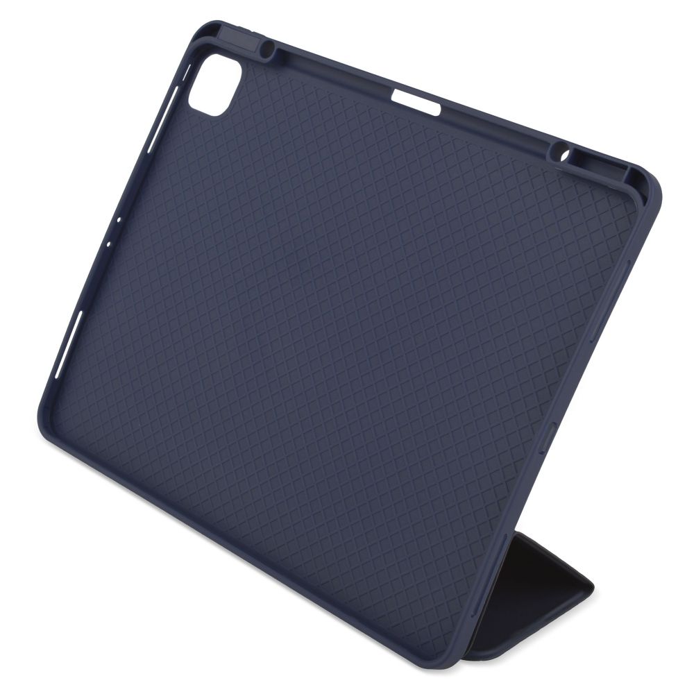 Husă Flip Magnetică cu suport Stylus Stylus iPad Pro 12.9 (2020) Albastru