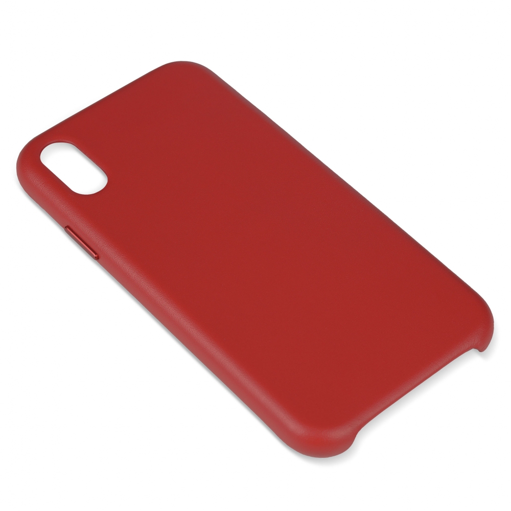 Husă din piele naturală Apple iPhone XR - Roșu