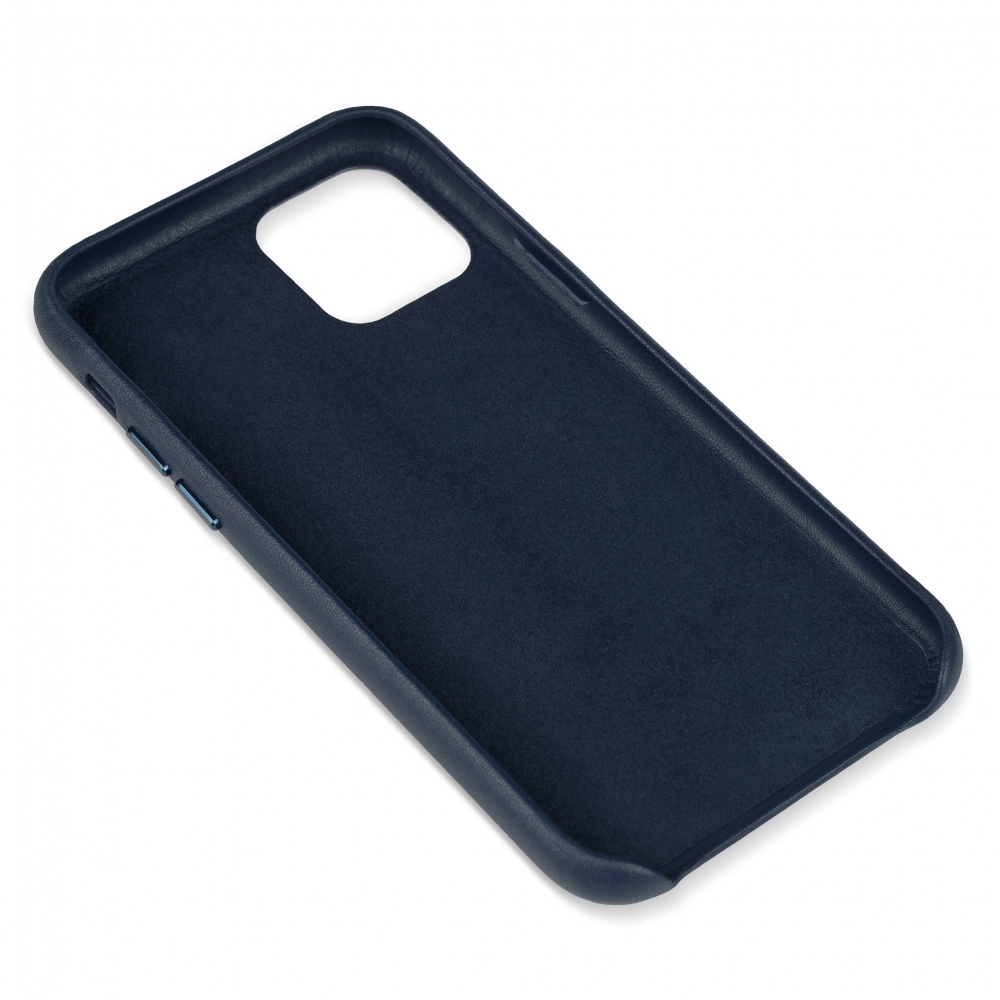 Husă din piele naturală Apple iPhone 11 Pro Midnight Blue